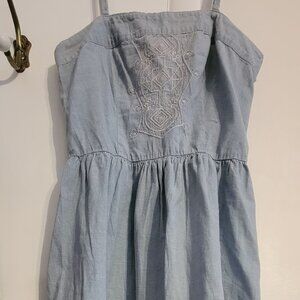 Vintage Y2K Chambray Versatile Straps Dress